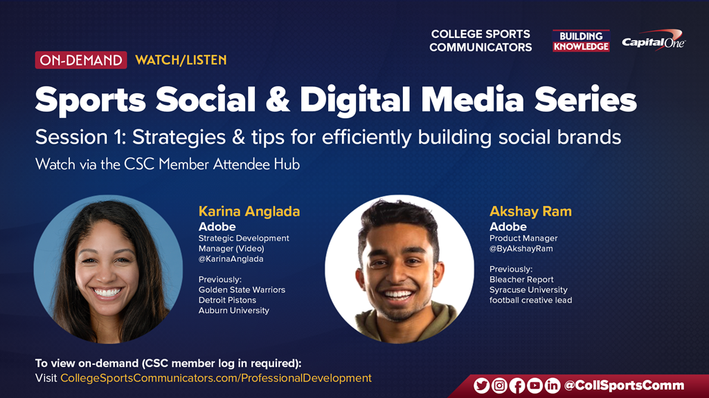 On-Demand Webinar – Strategies and Tips for Efficiently Building Social Brands in Sports